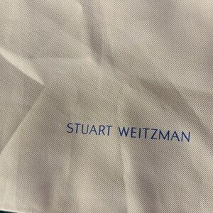 Stuart Weitzman Beige and Blue Fabric